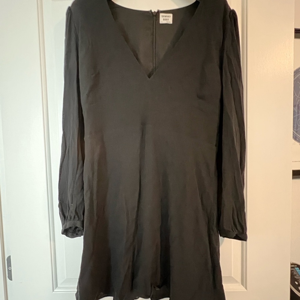 Black, long sleeve mini dress - Aritzia Sunday Best